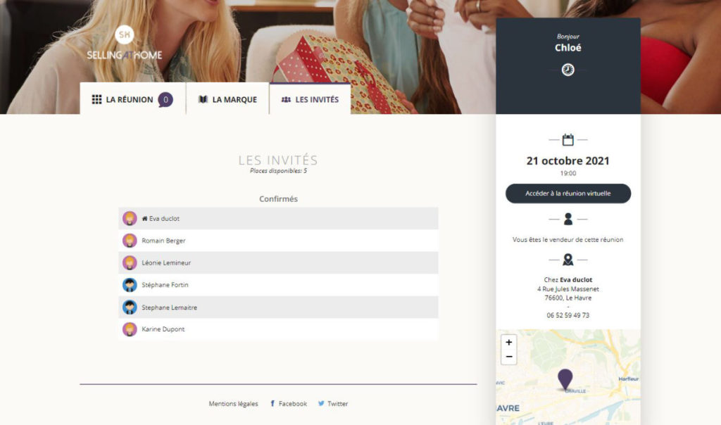 Mini-site de réunion : ajout des participants